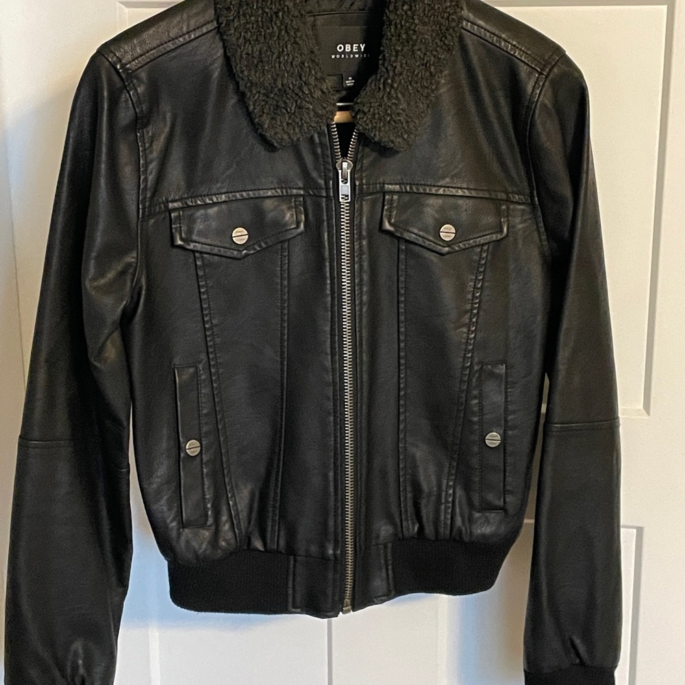 Obey Charcoal Textured Jacket